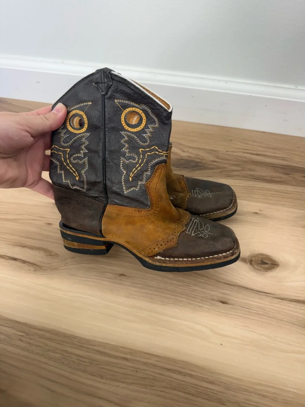 Old Corral Kids Two-Tone Brown Western Boots
